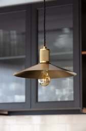Industville - Knurled Slope Pendant Light - 12 Inch - Brass - thumbnail 6