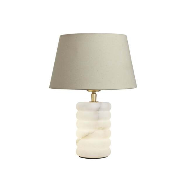 Industville - Alabaster Stone Dual Lit Table Lamp - image 1