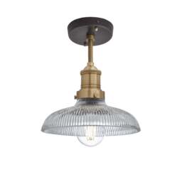 Industville - Brooklyn Glass Dome Flush Mount - 8 Inch