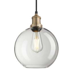 Industville - Brooklyn Glass Globe Pendant - 9 Inch - thumbnail 2
