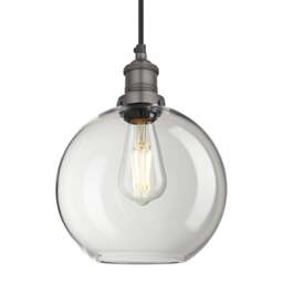 Industville - Brooklyn Glass Globe Pendant - 9 Inch