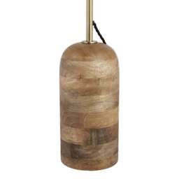 Industville - Maribo Wooden Cone Floor Lamp - Natural & Brass - thumbnail 5