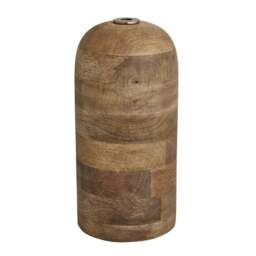 Industville - Maribo Wooden Cone Floor Lamp - Natural & Brass - thumbnail 4