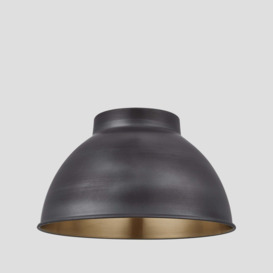 Dome - 13 Inch - Pewter & Brass - Shade Only