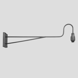 Industville - Long Arm Giant Hat Wall Light – 21 Inch – Pewter - thumbnail 2