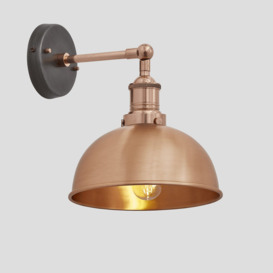 Industville - Brooklyn Dome Wall Light - 8 Inch - Copper