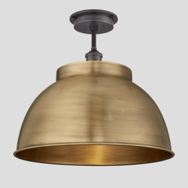 Brooklyn Outdoor & Bathroom Dome Flush Mount - 17 Inch - Brass - Pre-order - Expected w/c 13th of May