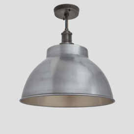 Industville - Brooklyn Dome Flush Mount - 13 Inch - Light Pewter - thumbnail 3