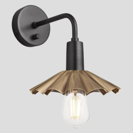Industville - Sleek Umbrella Wall Light - 8 Inch - Brass