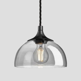 Industville - Chelsea Tinted Glass Dome Pendant Light - 8 Inch - Smoke Grey - thumbnail 1