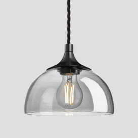 Industville - Chelsea Tinted Glass Dome Pendant Light - 8 Inch - Smoke Grey