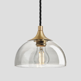 Industville - Chelsea Tinted Glass Dome Pendant Light - 8 Inch - Smoke Grey - thumbnail 2