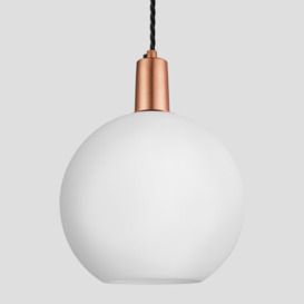 Industville - Sleek Opal Glass Globe Pendant Light - 9 Inch - thumbnail 3