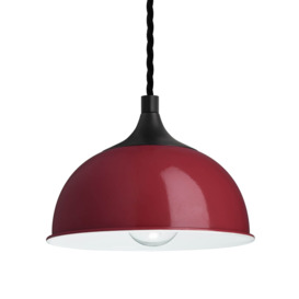 Industville - Chelsea Dome Pendant - 8 Inch - Burgundy - thumbnail 3