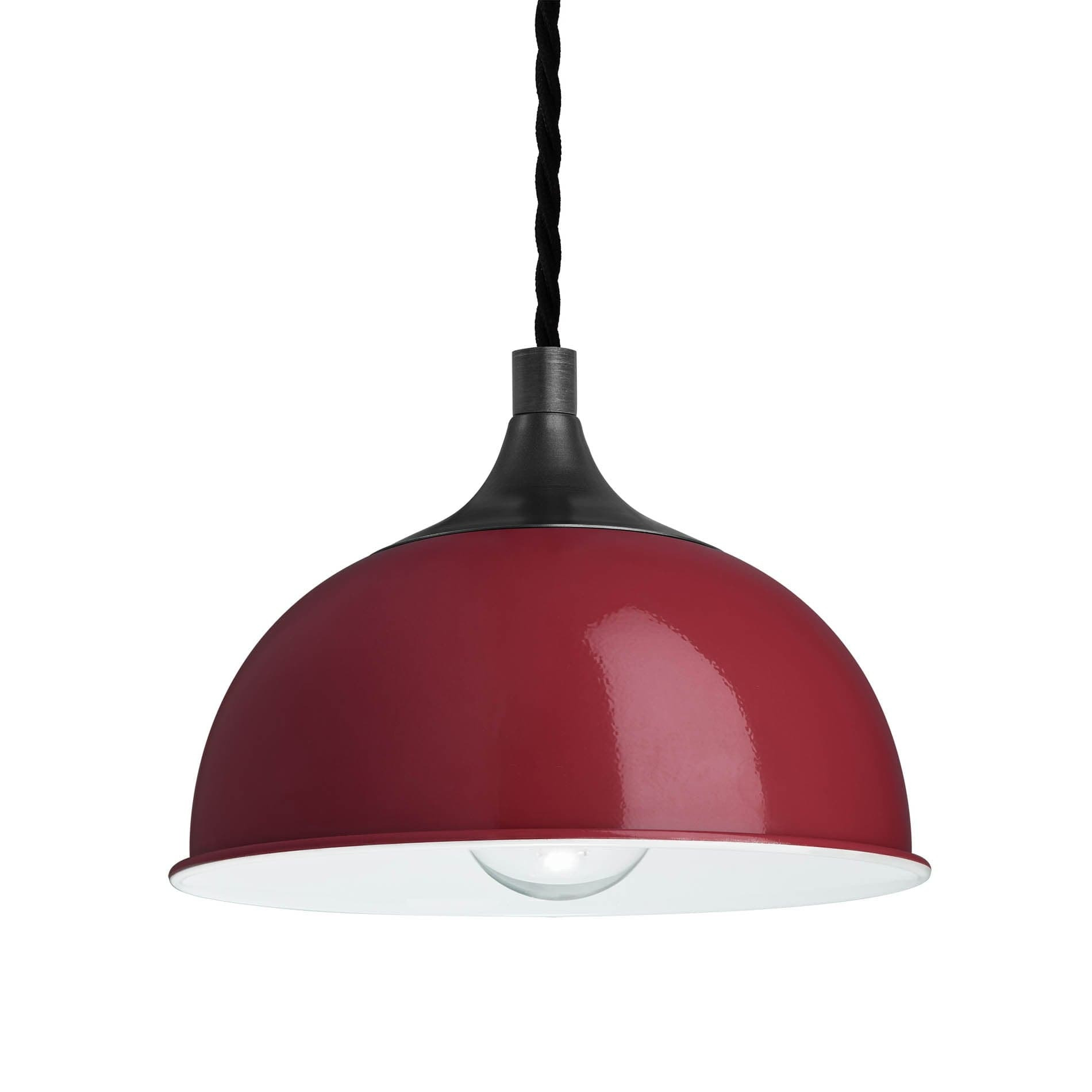 Industville - Chelsea Dome Pendant - 8 Inch - Burgundy - image 1