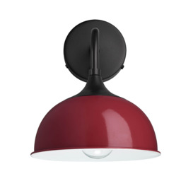 Chelsea Dome Wall Light - 8 Inch - Burgundy