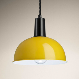 Industville - Sleek Dome Pendant - 8 Inch - Yellow - thumbnail 2