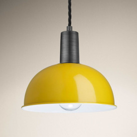 Industville - Sleek Dome Pendant - 8 Inch - Yellow - thumbnail 3