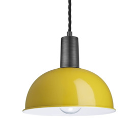 Industville - Sleek Dome Pendant - 8 Inch - Yellow - thumbnail 1