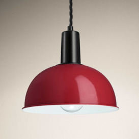 Industville - Sleek Dome Pendant - 8 Inch - Burgundy - thumbnail 3