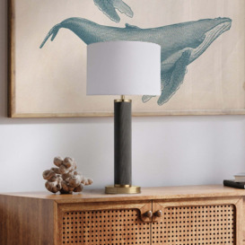Knurled Pillar Table Lamp - Black - Base Only