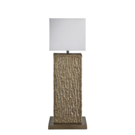 Ornate Column Table Lamp - Brass