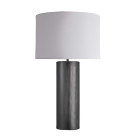 Pillar Cylinder Table Lamp - Pewter