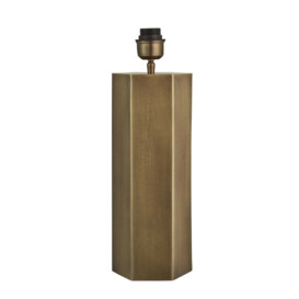 Pillar Hex Table Lamp - Brass