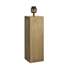Pillar Square Table Lamp - Brass