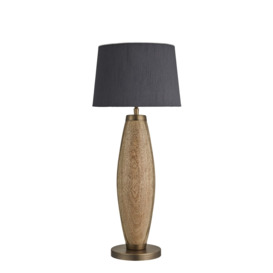 Industville - Wooden Geometric Pillar Table Lamp - Natural