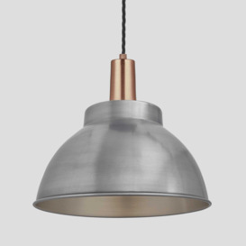 Industville - Sleek Dome Pendant - 13 Inch - Light Pewter - thumbnail 2