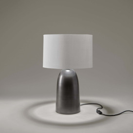 Industville - Pillar Geometric Bell Table Lamp - Pewter - thumbnail 2
