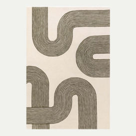 Industville - Fleet Hand Tufted Wool Rug - Green & White