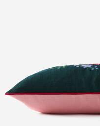 Bella Embroidered Floral Cushion Green - JD Williams - Size: 45X45 - thumbnail 2