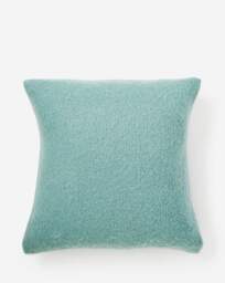 Faux Mohair Fringed Cushion - Green Green - JD Williams - Size: 43X43CM - thumbnail 2