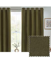Furn. Dawn Blackout Thermal Curtains Olive - furn. - Size: 229 x 229cm - thumbnail 2