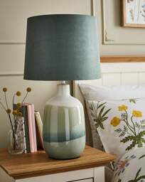 Julipa Robyn Reactive Glaze Table Lamp Blue - Julipa - thumbnail 3