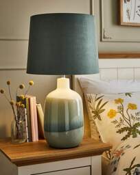 Julipa Robyn Reactive Glaze Table Lamp Blue - Julipa