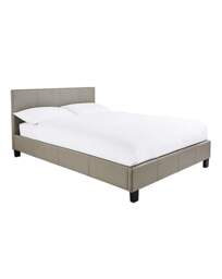 Hayden Faux Leather Bed Frame Grey - Essential Collection - Size: SINGLE - thumbnail 5