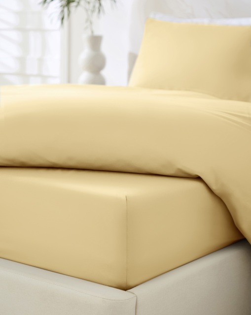 Non Iron Extra Deep 38cm Fitted Sheet Lemon - JD Williams - Size: DOUBLE - image 1