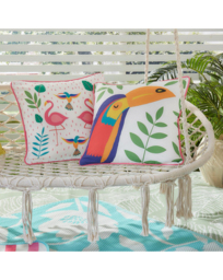 Fusion Tropical Flamingo Outdoor Cushion Pink - Fusion