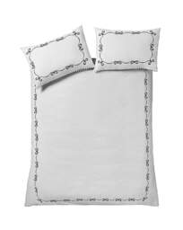 CL Bow Embroidery Duvet Set CRM/BLK Cream/Black - Catherine Lansfield - Size: SINGLE - thumbnail 5