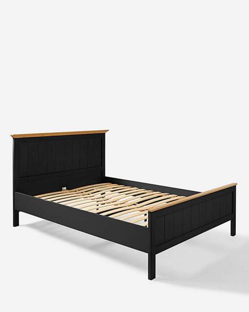 Julipa Ashford Bedframe Black/Oak - Julipa - Size: DOUBLE