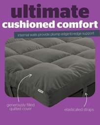 Silentnight Deep Sleep Mattress Topper Charcoal - Silentnight - Size: DOUBLE - thumbnail 5