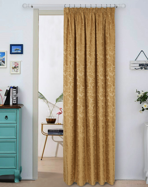 Buckingham Jacquard Door Curtain Gold - Sundour - Size: 117X214 - image 1