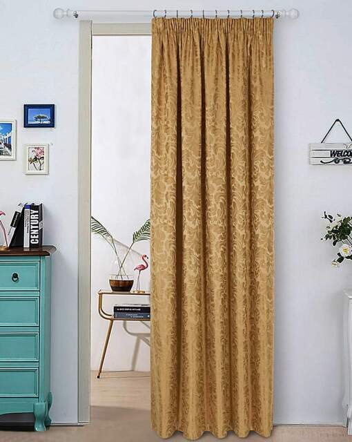 Buckingham Jacquard Door Curtain Gold - Sundour - Size: 117X214 - image 1