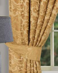 Buckingham Jacquard Door Curtain Gold - Sundour - Size: 117X214 - thumbnail 2