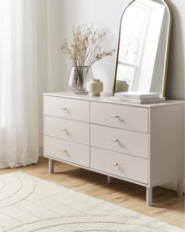 Coates 6 Drawer Wide Chest Taupe - JD Williams