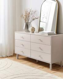 Coates 6 Drawer Wide Chest Taupe - JD Williams