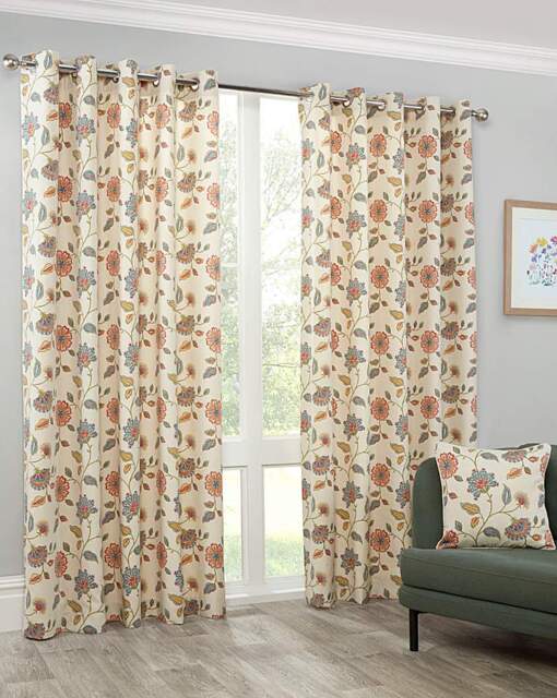 Sundour Shelley Eyelet Curtains Multi - Sundour - Size: 117 x 137cm - image 1